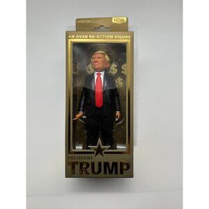 Fctry 2016 President Trump Over Re-Action Figure, New Original Box Middle Finger